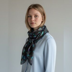 Kirna Zabete Sheer Ikat Print Scarf